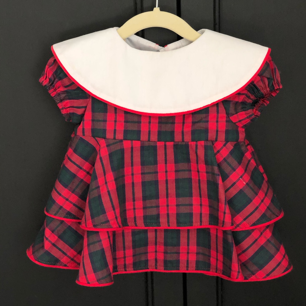 Plaid Layered Bubble/Dress Set By Jack And Teddy